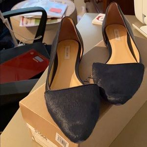 Cole Haan leather and calf hair flats